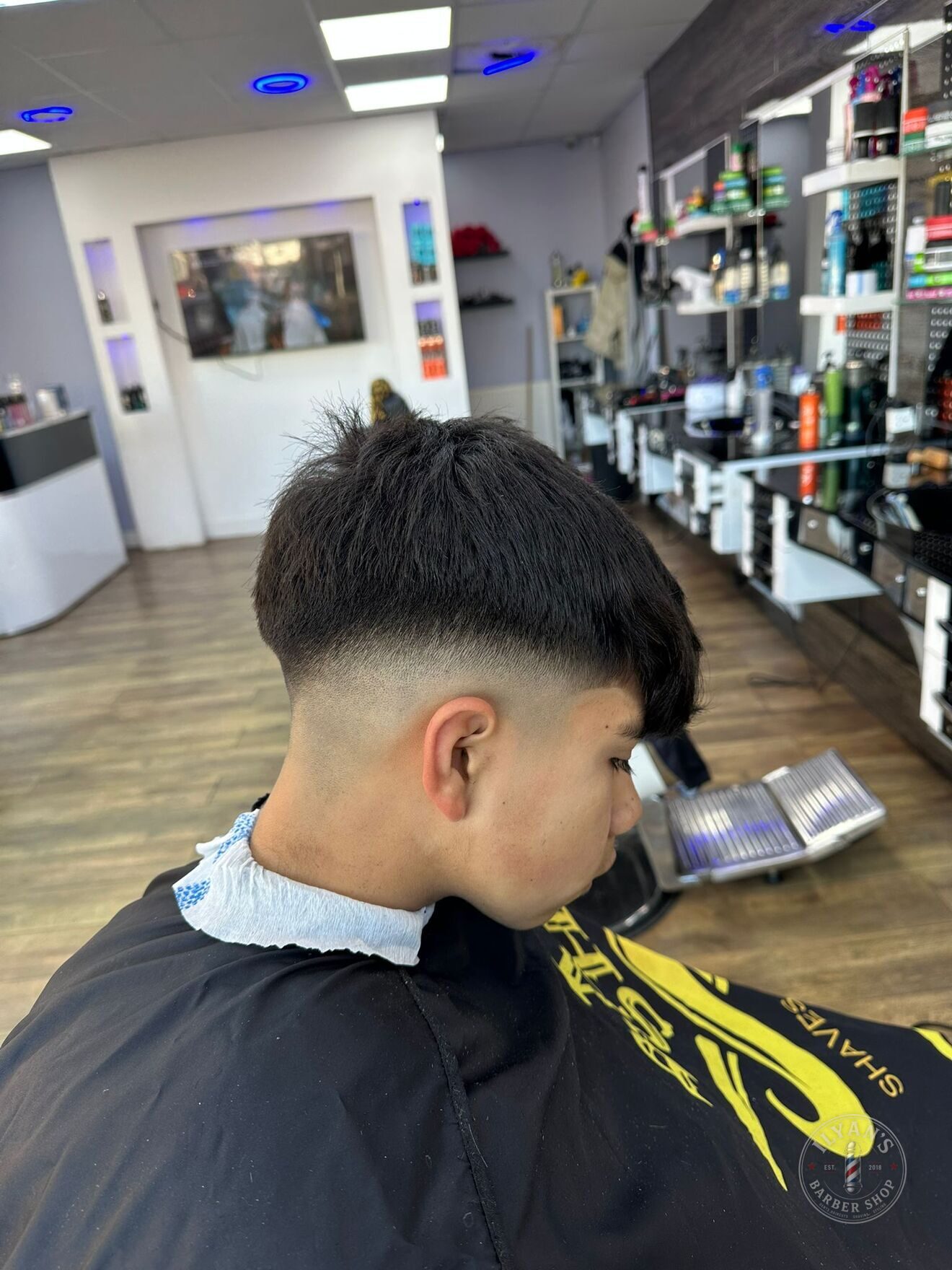Textured Crop with Skin Fade at Ilyan's Barber Shop