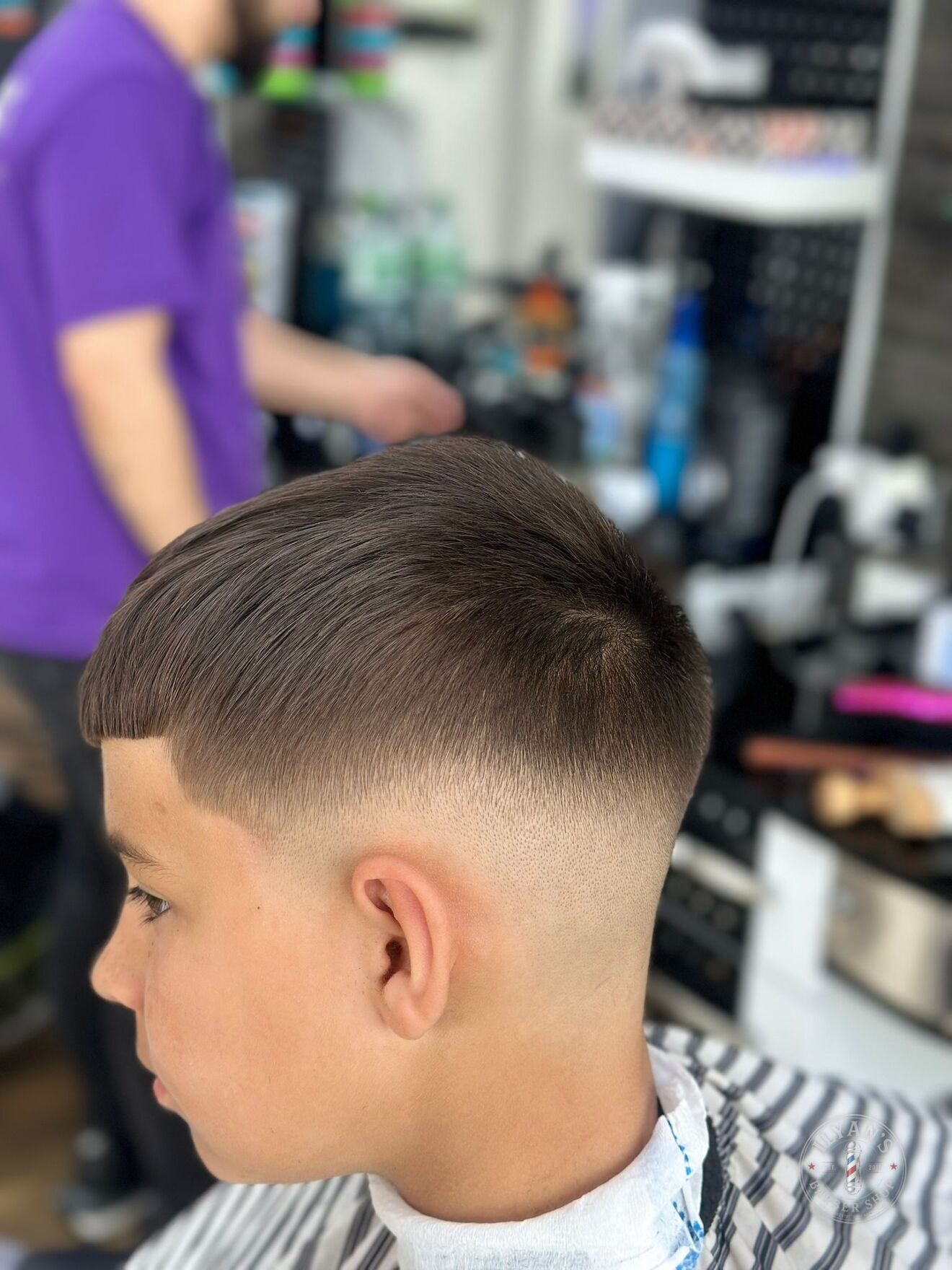 Kids Crop with Skin Fade at Ilyan's Barber Shop