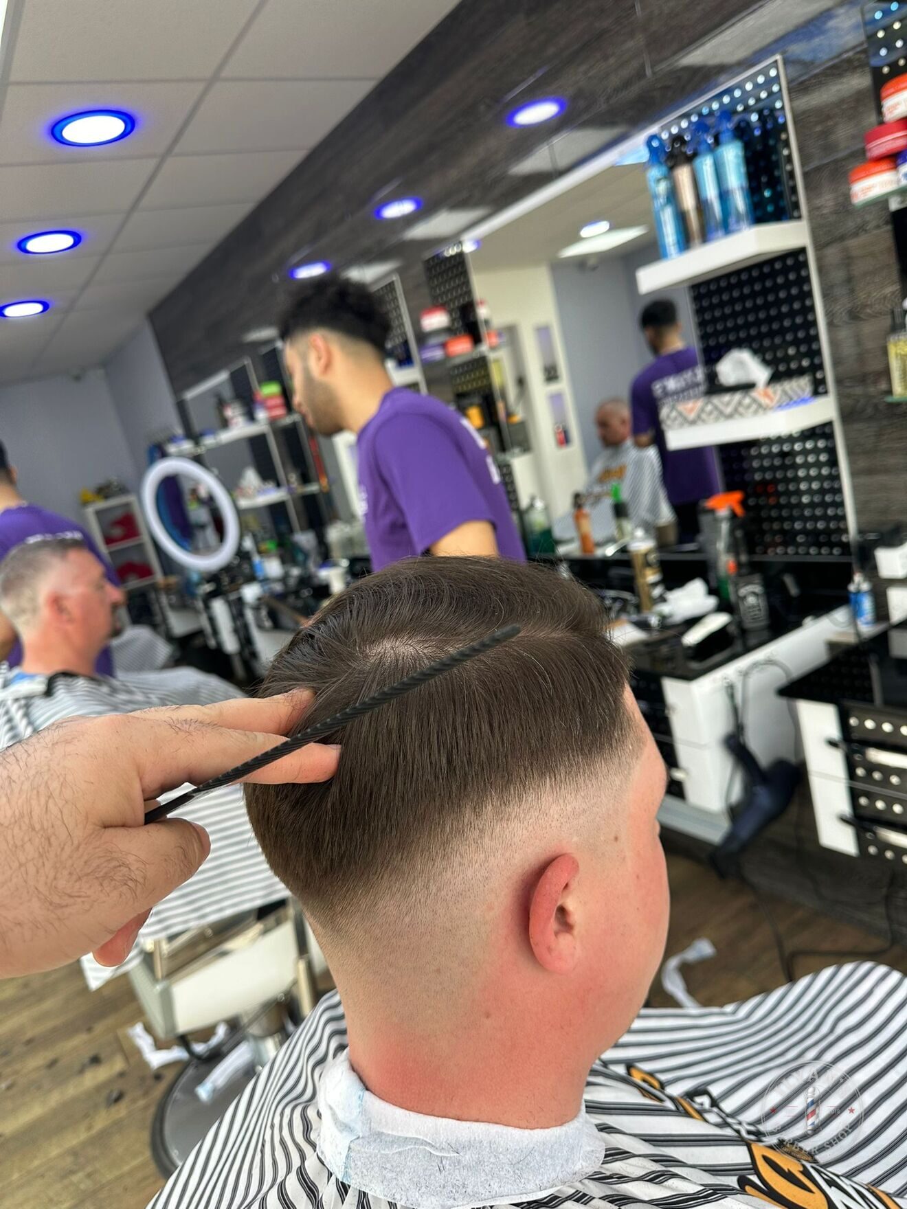 French Crop with Skin Fade at Ilyan's Barber Shop